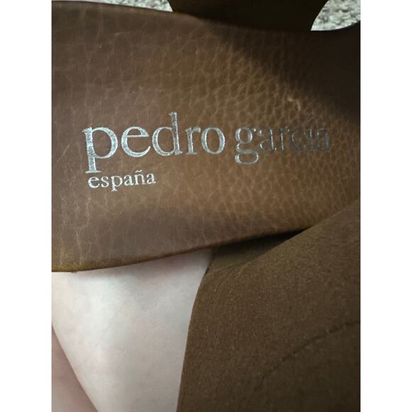 Pedro Garcia Vania Toe Ring Leather Sandals Brown Size  9 *FLAW* - Picture 7 of 8